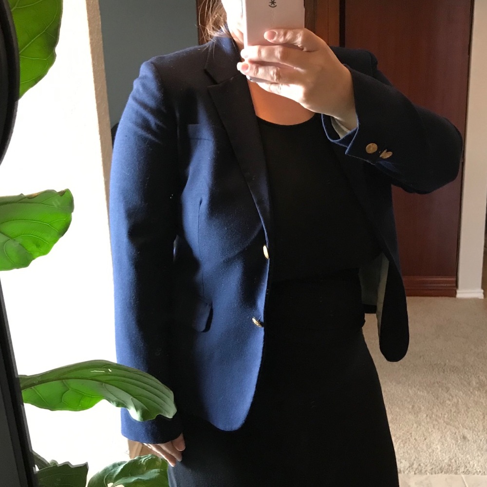 J. Crew soft wool blend navy blazer